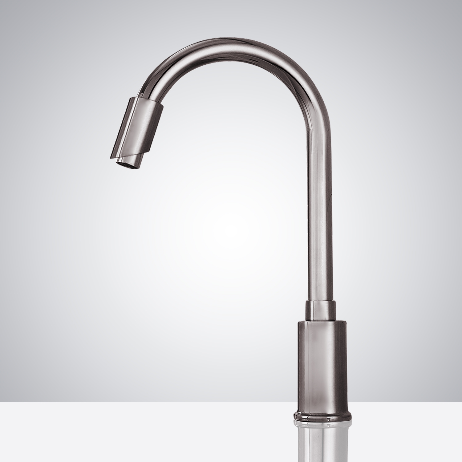Rio Goose Neck Hands Free Commercial Automatic Brushed Nickel Faucet